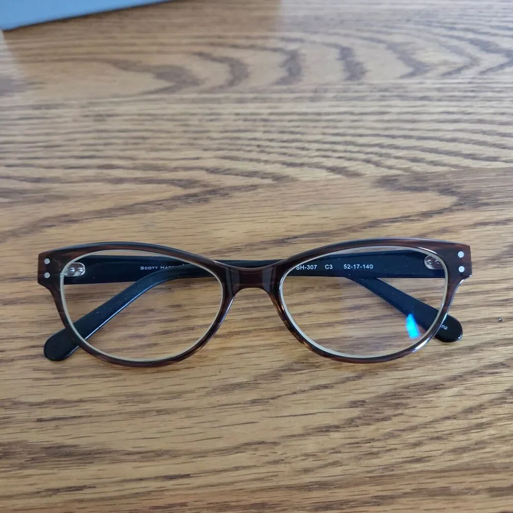 Scott Harris Europa SH-307 C3 Dark Tortoise Eyeglasses Frames w/ Case 52-17-140